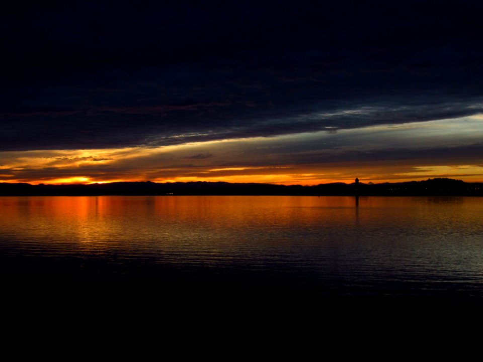 Sunrise at Columbia River and Mt. Hood