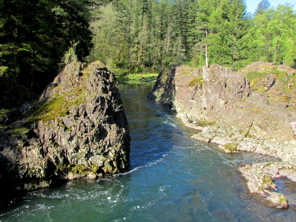 Lucia Falls Park at Lewis River in WA