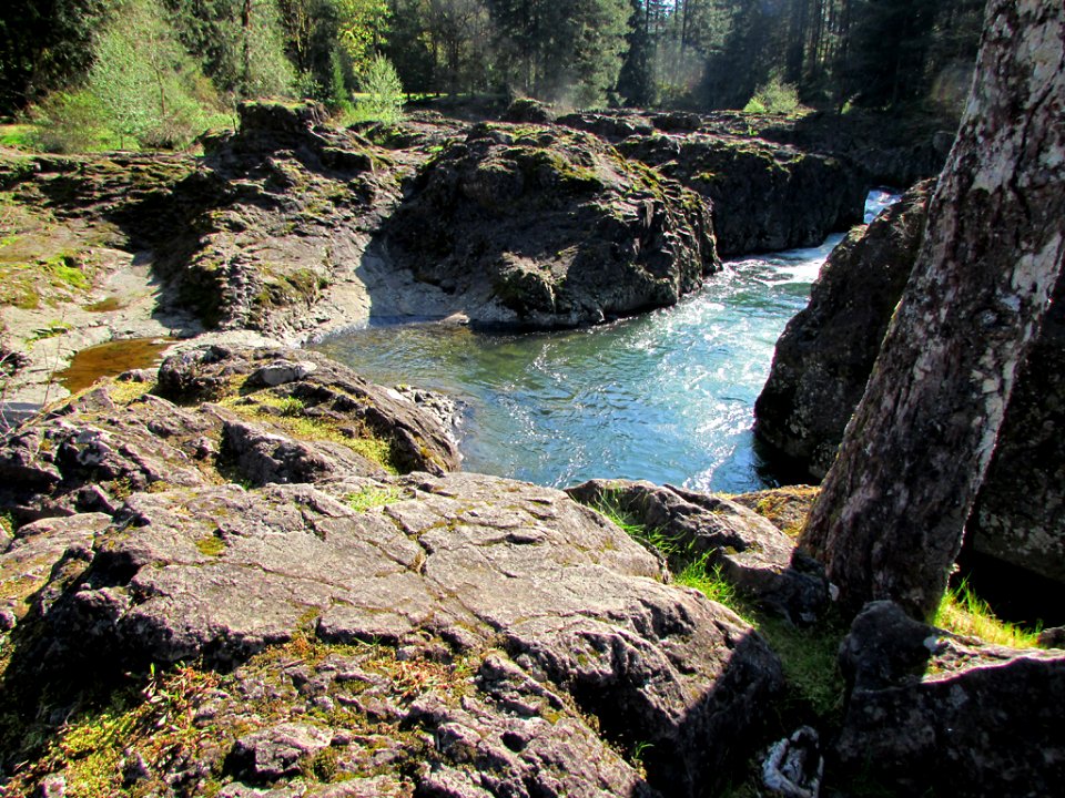 Lucia Falls Park at Lewis River in WA