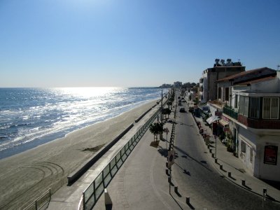 Seaside walkway Larnaka Cyprus
