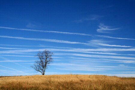 Countryside grassland clouds photo