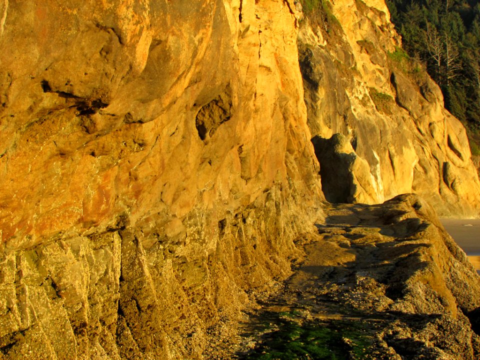 Hug Point at Pacific Coast in OR