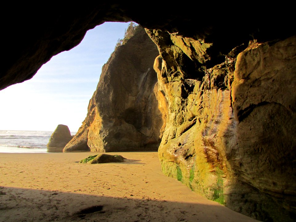 Hug Point at Pacific Coast in OR