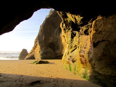 Hug Point at Pacific Coast in OR