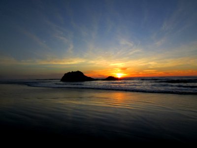 Hug Point at Pacific Coast in OR