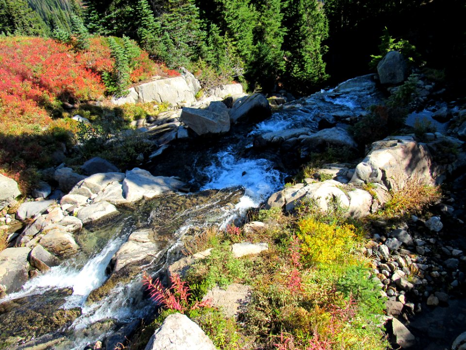 Myrtle Falls on Skyline Trail at Mt. Rainier NP in WA