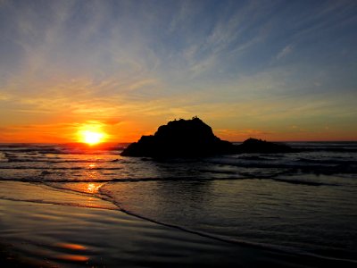 Hug Point at Pacific Coast in OR