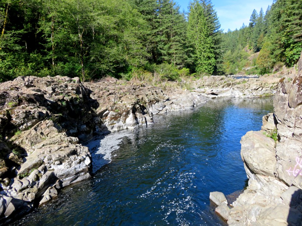 Moulton Falls Park at Lewis River in WA