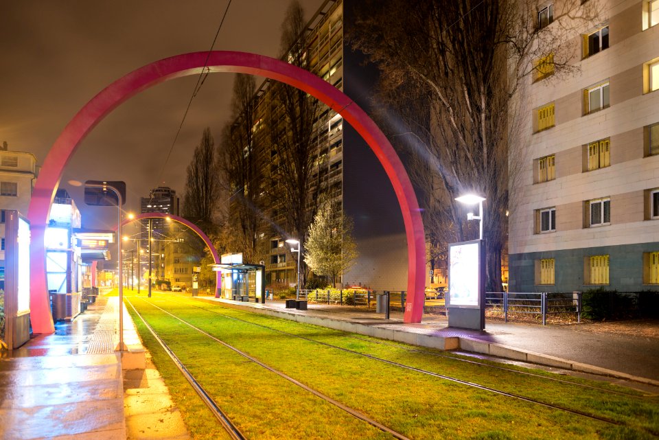 Tram station in Mulhouse