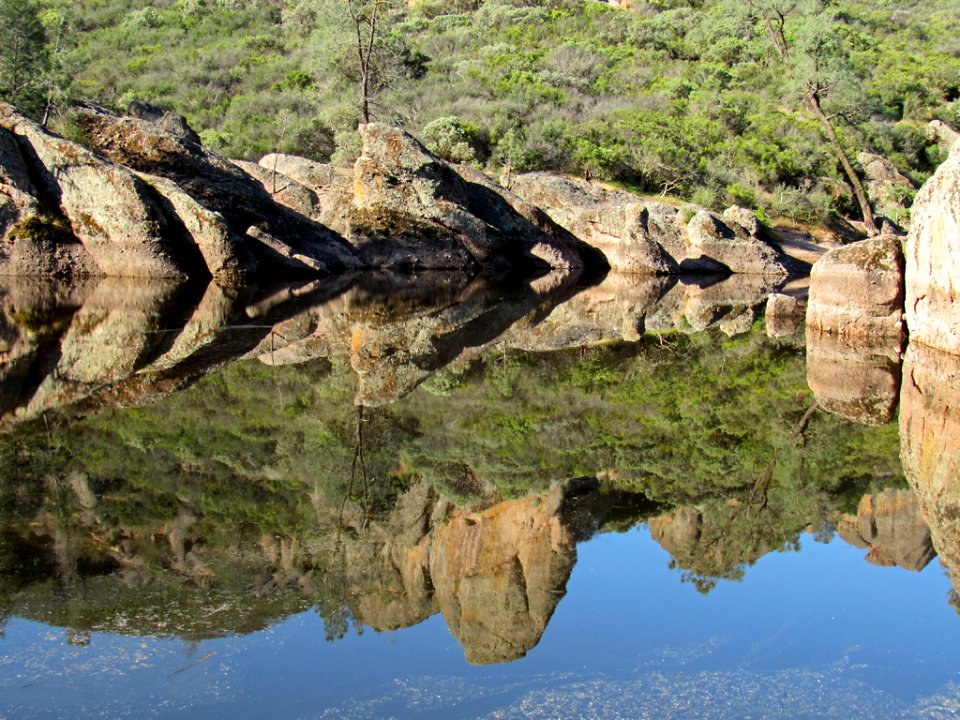 Bear Gulch Reservoir at Pinnacles NP in CA