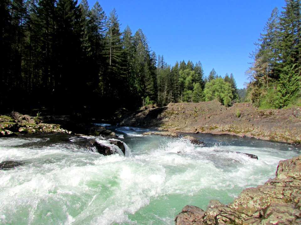 Lucia Falls Park at Lewis River in WA