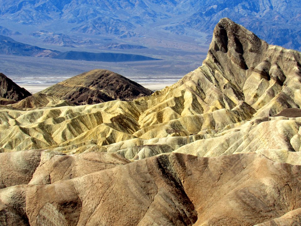 Zabriskie Point Trail at Death Valley NP in CA