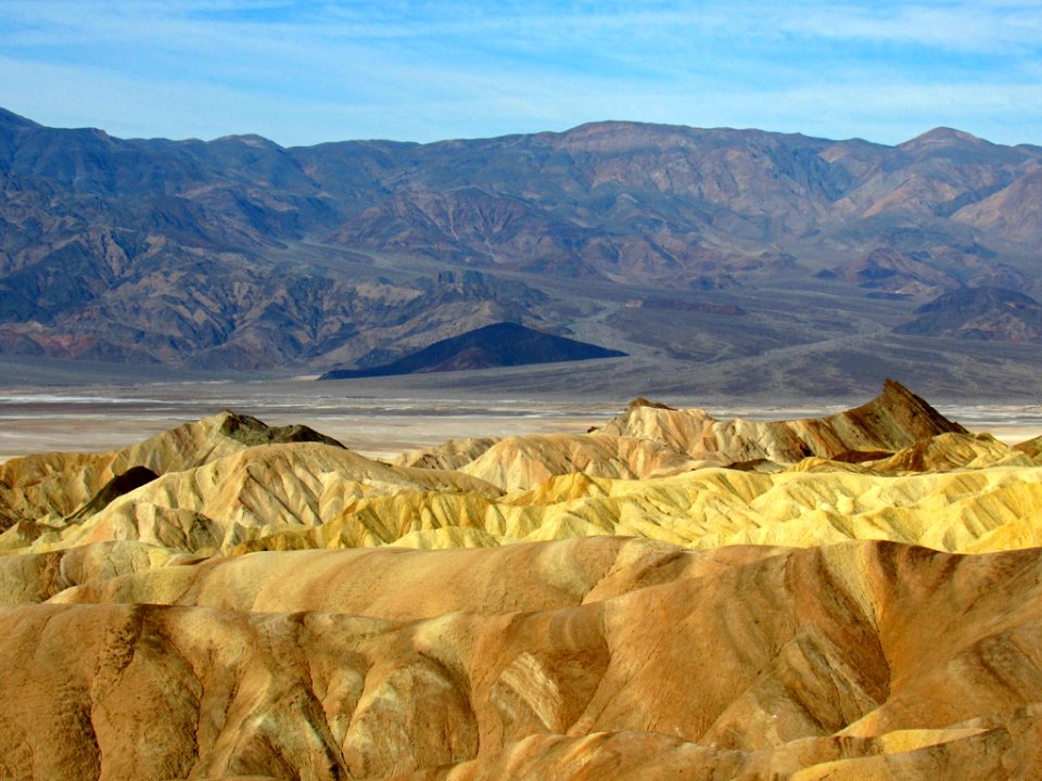 Zabriskie Point Trail at Death Valley NP in CA photo