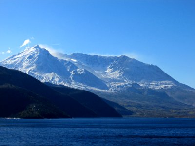 Spirit Lake at Mt. St. Helens NM in WA photo