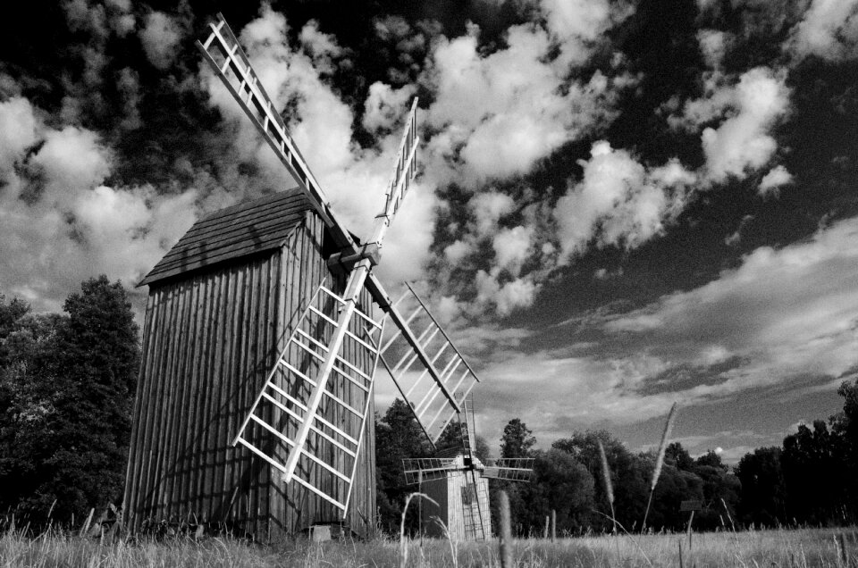 Rural architecture monument the windmills