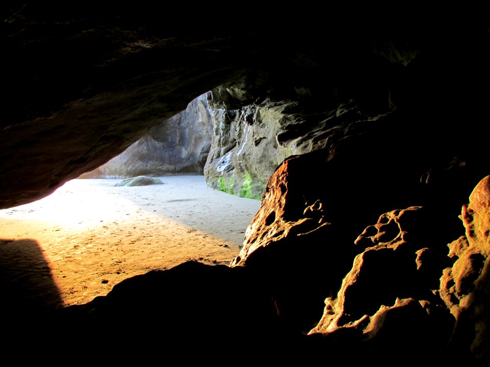 Hug Point at Pacific Coast in OR