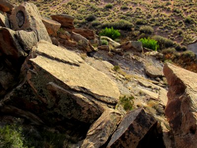 Newspaper Rock at Petrified Forest NP in Arizona photo