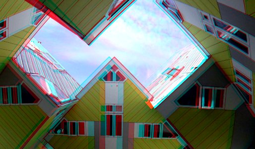 Kubuswoningen Rotterdam 3D photo