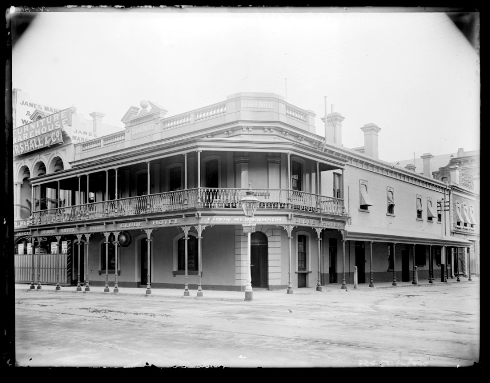 Globe Hotel, Rundle Street, 1893