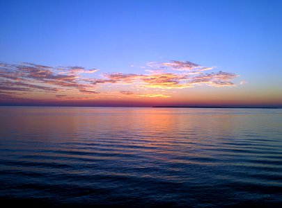 Sunset on Lake Michigan photo
