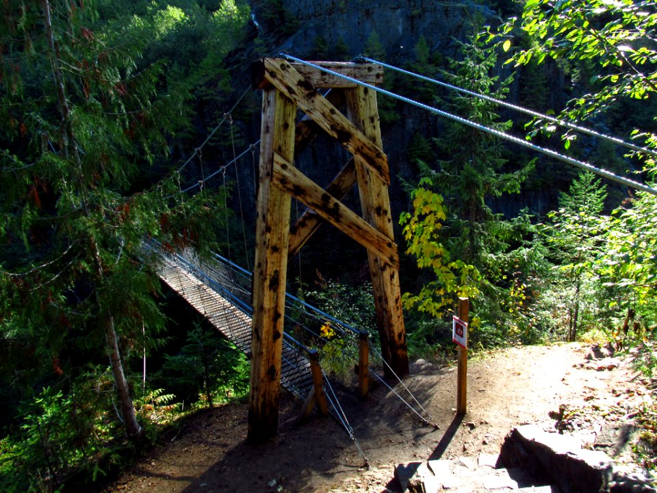 Suspension Bridge at Lava Canyon in WA