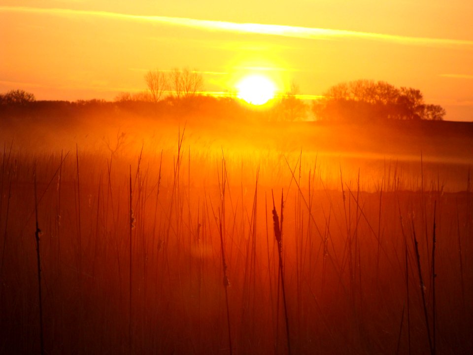 Sunrise over marsh in Big Stone County, MN