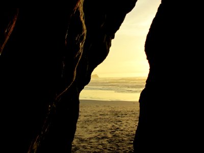 Hug Point at Pacific Coast in OR