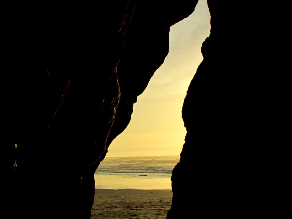 Hug Point at Pacific Coast in OR