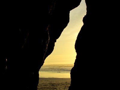 Hug Point at Pacific Coast in OR