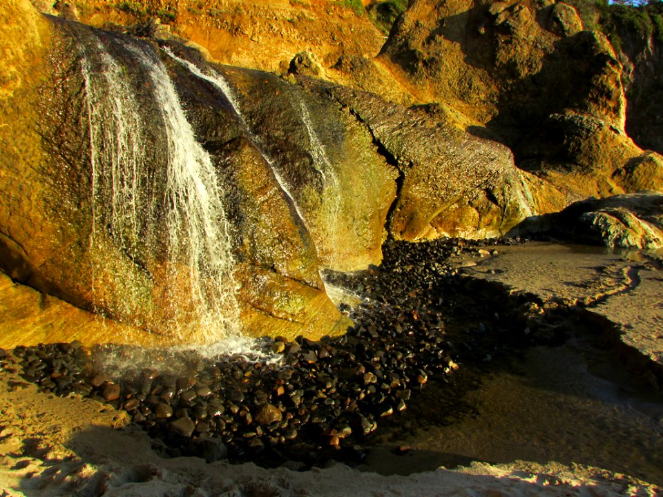 Hug Point at Pacific Coast in OR