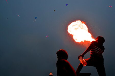 Flame firebreathing firebolwing