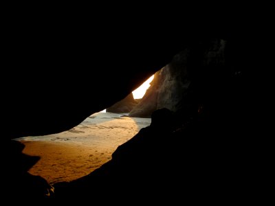 Hug Point at Pacific Coast in OR
