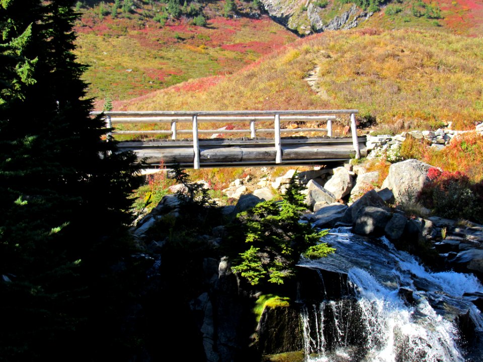 Myrtle Falls on Skyline Trail at Mt. Rainier NP in WA