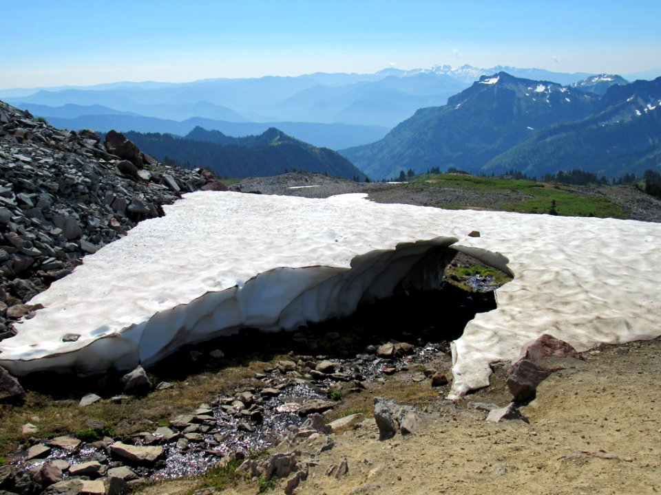 Snow Cave on Skyline Trail at Mt. Rainier NP in WA