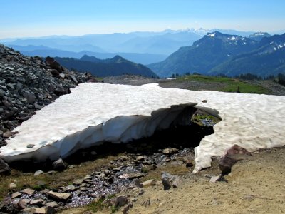 Snow Cave on Skyline Trail at Mt. Rainier NP in WA
