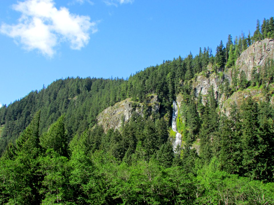 Waterfall at Mt. Rainier NP in WA