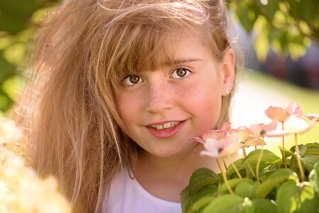 Girl long hair blond photo