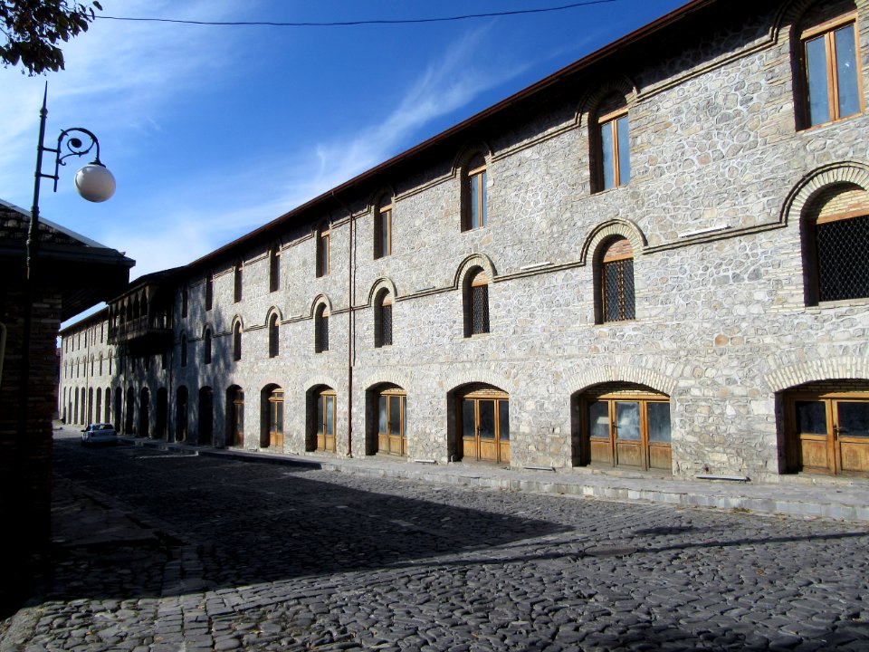 Refurbished Caravanserai waiting to open Sheki Azerbaijan