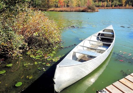 Fresh water lake autumn colors ontario canada photo