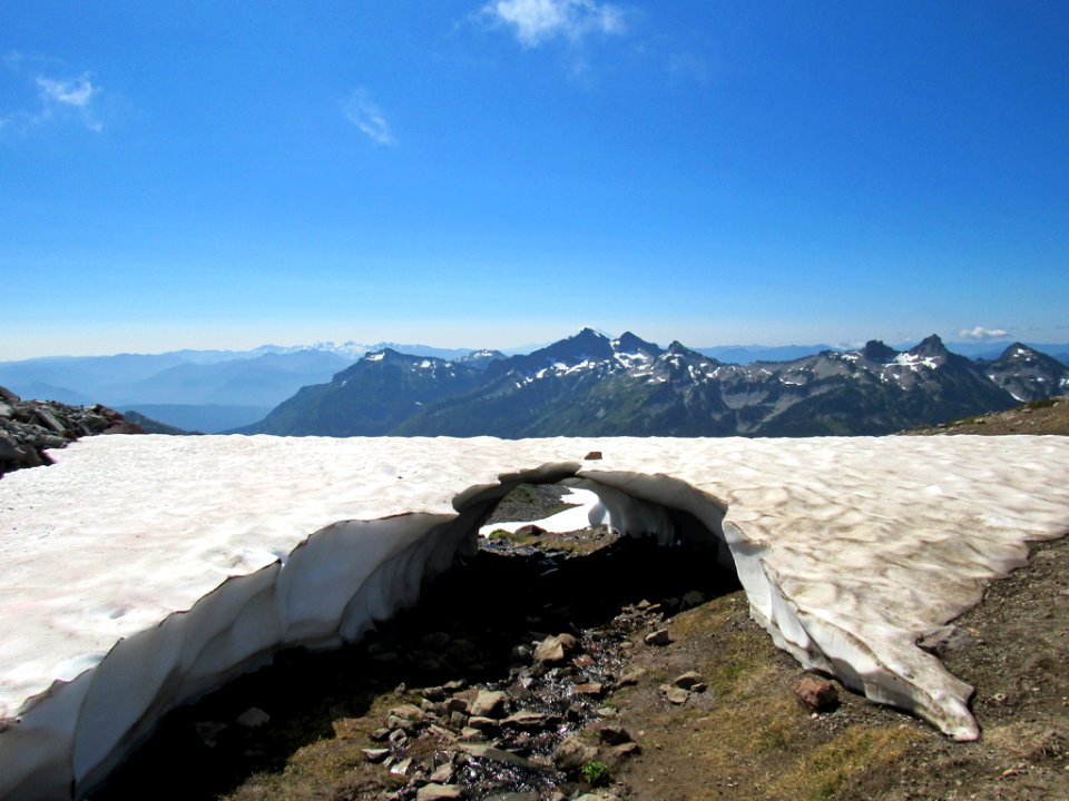 Snow Cave on Skyline Trail at Mt. Rainier NP in WA