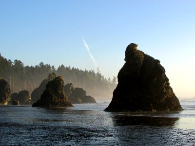 Sunset at Ruby Beach at Olympic NP in WA photo