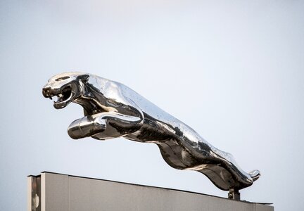 Car brand emblem statue