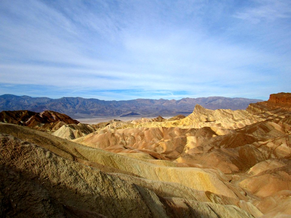 Zabriskie Point Trail at Death Valley NP in CA