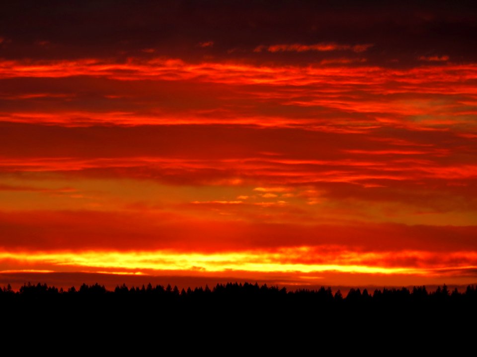 Sunset at Columbia River in Vancouver, WA