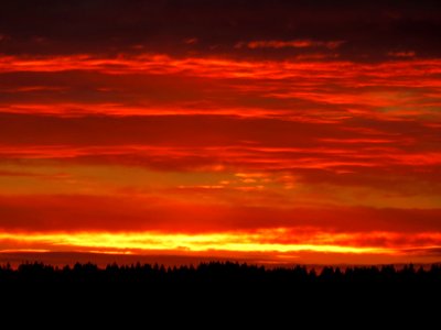 Sunset at Columbia River in Vancouver, WA