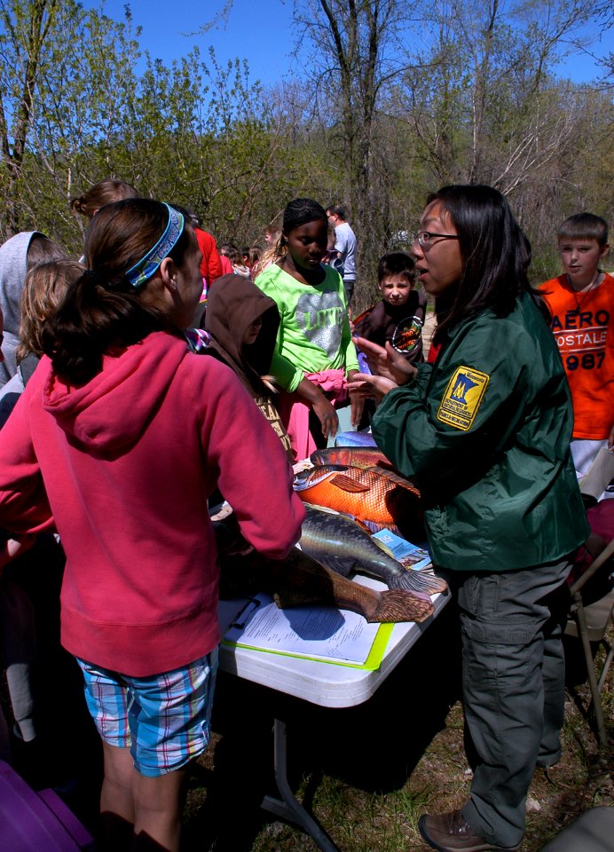 Environmental Interpreter, Krista Jensen, from the MN DNR taught Fish Identification