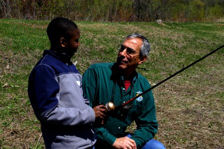 Regional Director Tom Melius Shares Fishing Wisdom with Student photo
