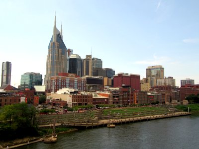 Riverbank from bridge Nashville Tennessee