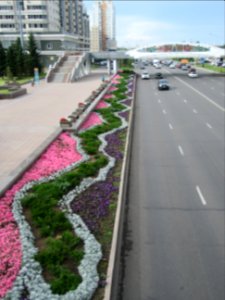Even the highways have flower Astana Kazakhstan