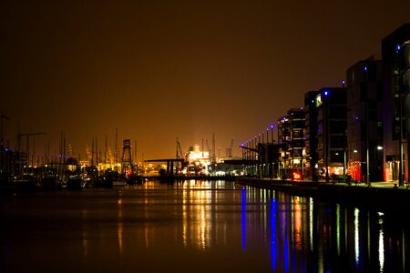 City evening dusk photo